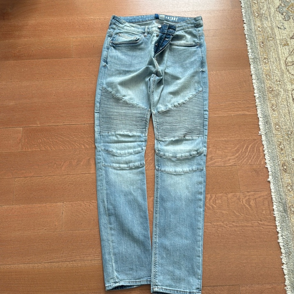 H&M skinny button fly Jean ribbed